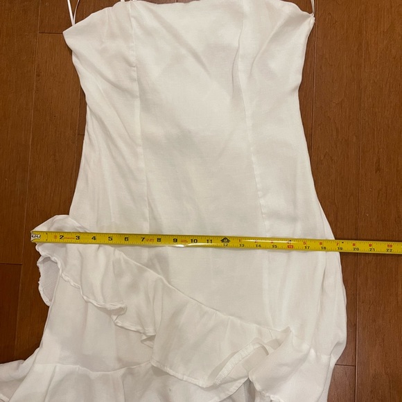 Blue Rain White Sleeveless Ruffled Dress Size XL - Picture 9 of 11